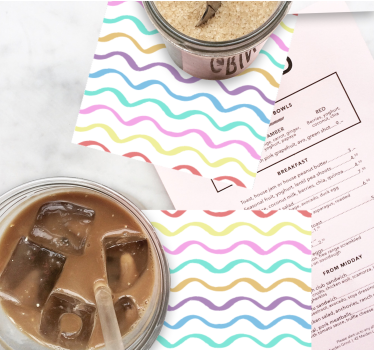 Sous verre motif ondulé vibrant - TenStickers