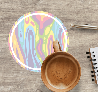 Sous verre motif pastel ondulé - TenStickers