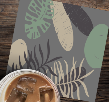 Sous verre motif texturé feuillu - TenStickers