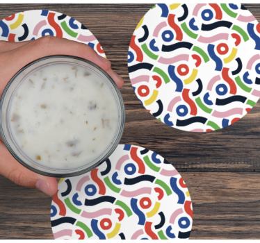 Sous verre motifs abstraits colorés - TenStickers