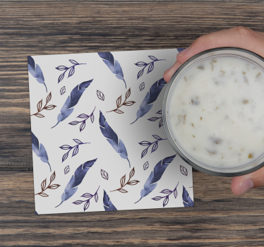 Sous verre motifs aquarelle feuillage - TenStickers