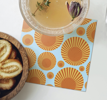 Sous verre motifs circulaires rayonnants - TenStickers