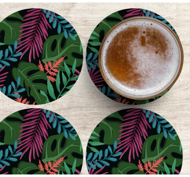 Sous verre motifs de feuilles tropicales - TenStickers