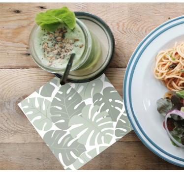 Sous verre motifs de monstera feuillus - TenStickers