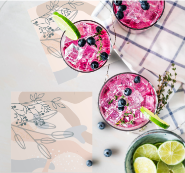Sous verre motifs floraux abstraits - TenStickers