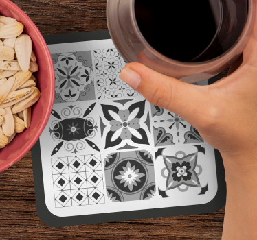 Sous verre motifs floraux géométriques - TenStickers
