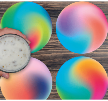 Sous verre motifs tourbillonnants colorés - TenStickers