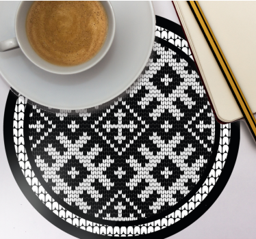 Sous verre motifs tricotés - TenStickers