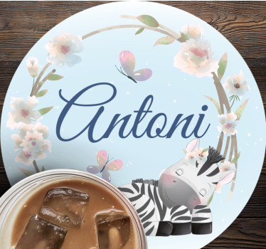 Sous verre personnalisable illustration zèbre personnalisée - TenStickers