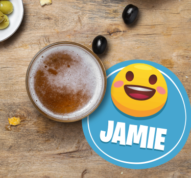 Sous verre personnalisable visage souriant - TenStickers