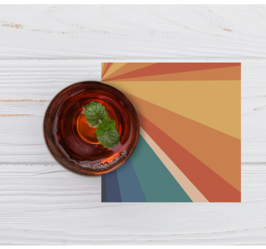 Sous verre rayons de couleurs géométriques - TenStickers
