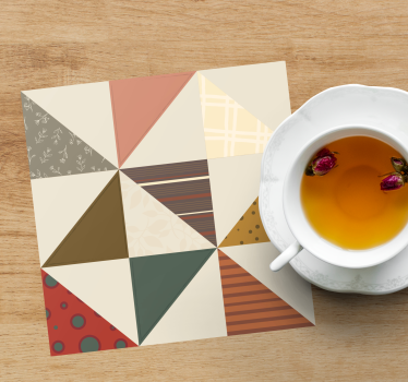 Sous verre segments de couleurs géométriques - TenStickers