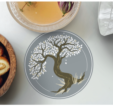 Sous verre silhouette d'arbre élégante - TenStickers
