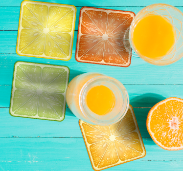 Sous verre tranche d'agrumes minima - TenStickers