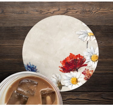 Sous verre vintage composition de fleurs vibrantes - TenStickers