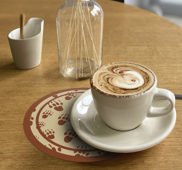 Sous verre vintage empreinte de patte marron - TenStickers