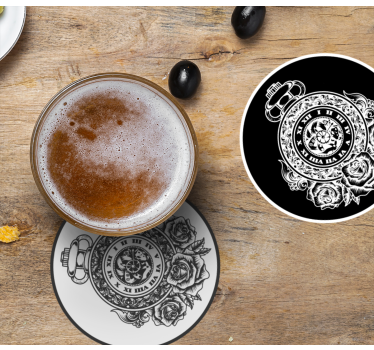 Sous verre vintage montre à gousset roses - TenStickers