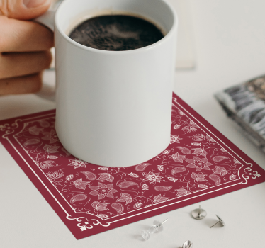 Sous verre vintage motif floral carreau - TenStickers