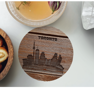Sous verre vintage silhouette de toronto - TenStickers