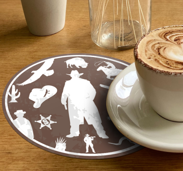 Sous verre vintage thème cowboy western - TenStickers