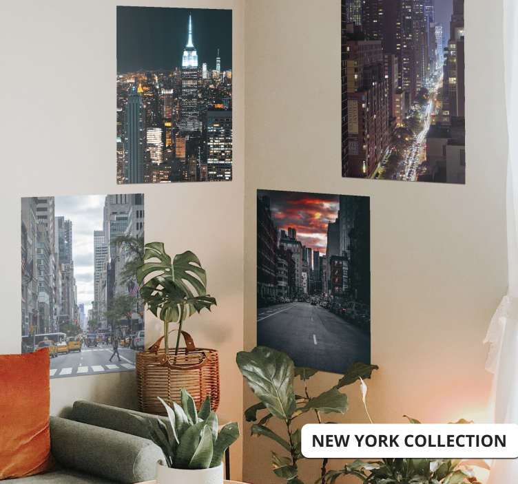 Poster photo New York de nuit - TenStickers