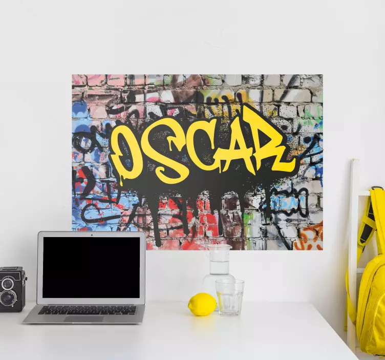 Poster art graffiti avec prénom - TenStickers