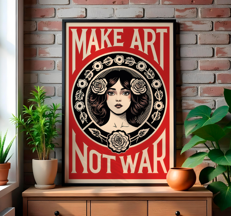 Poster art make art not war - TenStickers