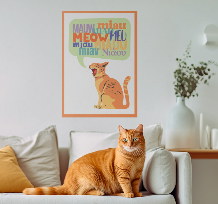 Poster chambre enfant les chats miaulent - TenStickers