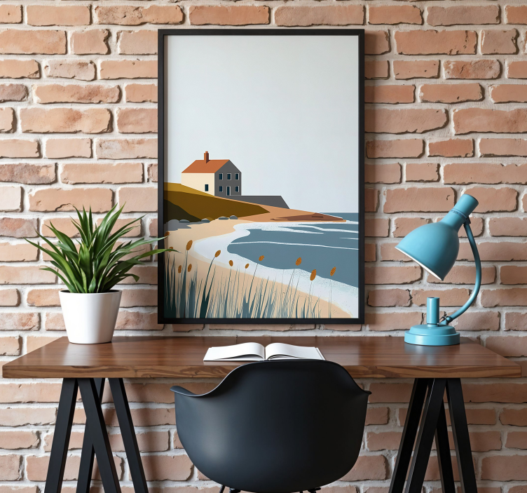 Poster dessin artistique vie tranquille - TenStickers