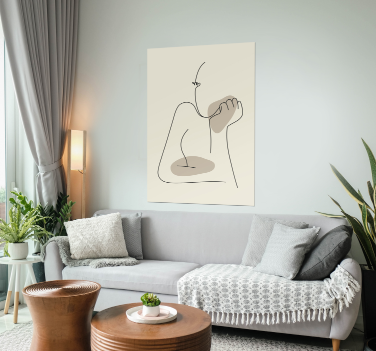 Poster figure lignes art abstrait - TenStickers