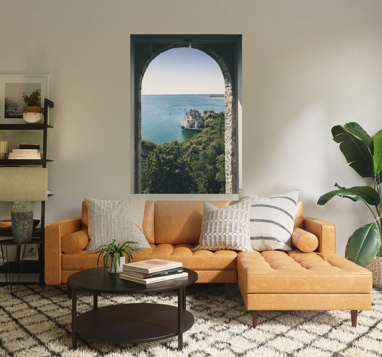 Poster photo paysage vue sur la mer - TenStickers