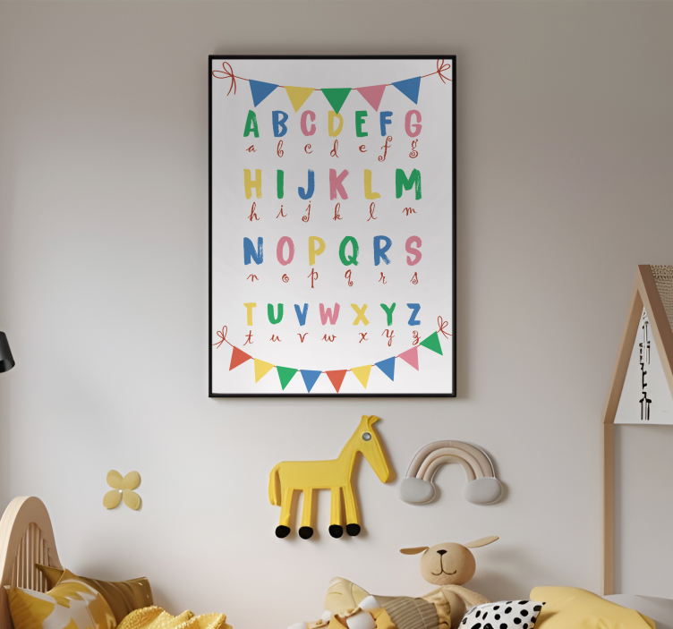 Poster chambre enfant alphabet majuscule et bas - TenStickers