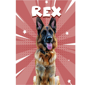 Poster animaux style bande dessinée personnalisé - TenStickers