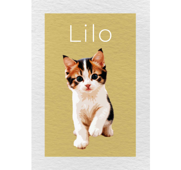 Poster animaux effet de dessin personnalisé - TenStickers