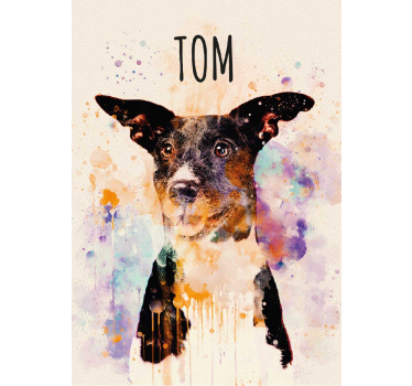 Poster animaux art aquarelle personnalisé - TenStickers