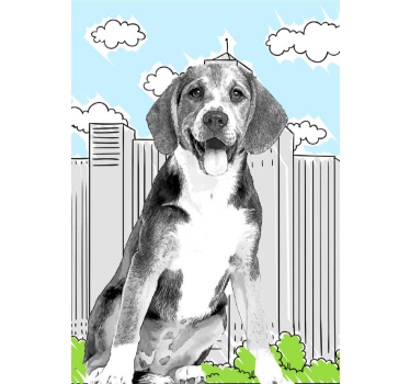 Poster animaux dessin animé personnalisé - TenStickers