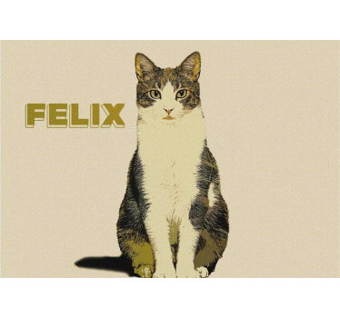 Poster animaux illustration personnalisée demi ton - TenStickers