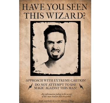 Poster personnalisable as-tu vu ce sorcier - TenStickers