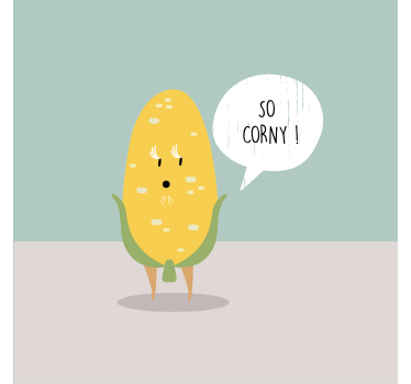 Poster cuisine jeu de mots amusant maïs drôle - TenStickers