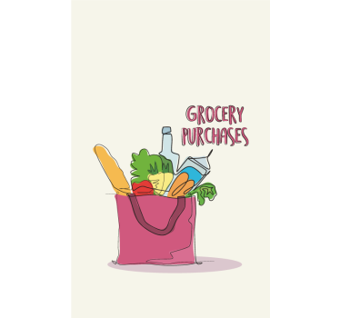 Poster cuisine illustration épicerie - TenStickers