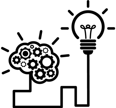 Poster bureau ampoule d'idée créative - TenStickers