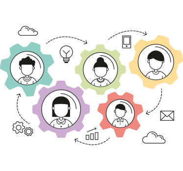 Poster bureau moteur de collaboration - TenStickers