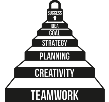 Poster bureau motivation accrue au travail - TenStickers