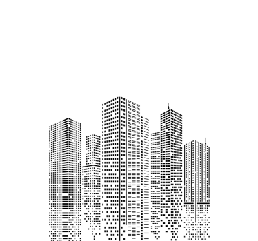 Poster bureau estor de bureau skyline - TenStickers