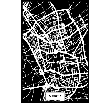 Poster salon carte topographique de murcie - TenStickers