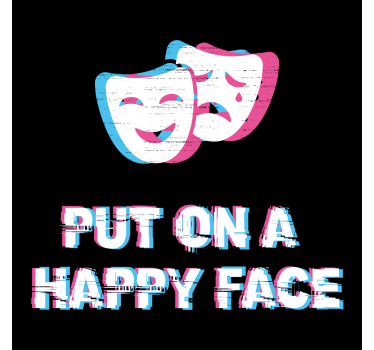 Poster chambre ado expression de visage heureux - TenStickers