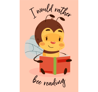 Poster phrases je préfère lire des livres - TenStickers
