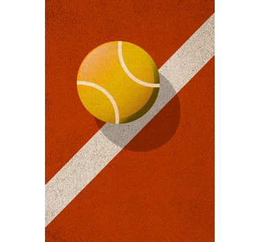 Poster mural motif balle de tennis - TenStickers