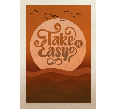 Poster mural image " Take it easy " - TenStickers