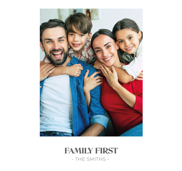 Poster personnalisable La famille d'abord  - TenStickers
